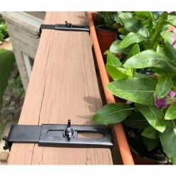 Vigoro Adjustable Window Planter Box Single Metal Bracket -VIGORO Sales black metal vigoro plant hangers 51472 76 1000