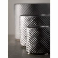 SULLIVANS Black Ceramic Pot -Set of 3 -VIGORO Sales black sullivans plant pots cm2939 4f 1000