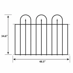 Vigoro Westbrook 36 in. x 48 in. Black Steel Fence Panel 18 Vigoro Westbrook 36 in. x 48 in. Black Steel Fence Panel -VIGORO Sales black vigoro garden fencing 860329 40 1000