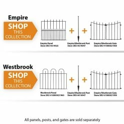 Vigoro Westbrook 36 in. x 48 in. Black Steel Fence Panel (4-Pack) 24 Vigoro Westbrook 36 in. x 48 in. Black Steel Fence Panel (4-Pack) -VIGORO Sales black vigoro garden fencing 860329 4pk 4f 1000