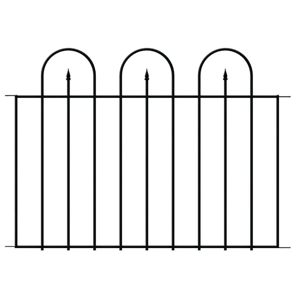 Vigoro Westbrook 36 in. x 48 in. Black Steel Fence Panel (4-Pack) 3 Vigoro Westbrook 36 in. x 48 in. Black Steel Fence Panel (4-Pack)