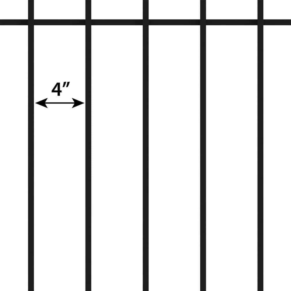 Vigoro Westbrook 36 in. x 48 in. Black Steel Fence Panel 6 Vigoro Westbrook 36 in. x 48 in. Black Steel Fence Panel - Image 4