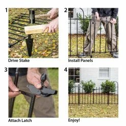 Vigoro Westbrook 36 in. x 48 in. Black Steel Fence Panel 29 Vigoro Westbrook 36 in. x 48 in. Black Steel Fence Panel -VIGORO Sales black vigoro garden fencing 860329 d4 1000
