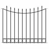 Vigoro Beaumont 40.4 in. H x 49.6 in. W Black Steel 3-Rail Fence Panel (4-Pack) -VIGORO Sales black vigoro garden fencing 860336 4pk 64 1000