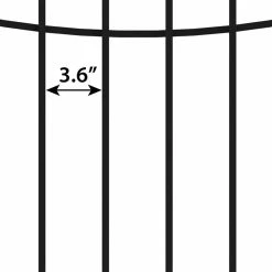Vigoro Beaumont 40.4 in. H x 49.6 in. W Black Steel 3-Rail Fence Panel (4-Pack) -VIGORO Sales black vigoro garden fencing 860336 4pk a0 1000