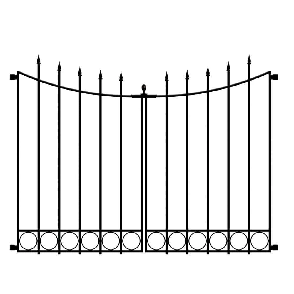 Vigoro Beaumont No Dig 40.4 in. H x 53.7 in. W Black Steel Decorative Fence Gate 3 Vigoro Beaumont No Dig 40.4 in. H x 53.7 in. W Black Steel Decorative Fence Gate