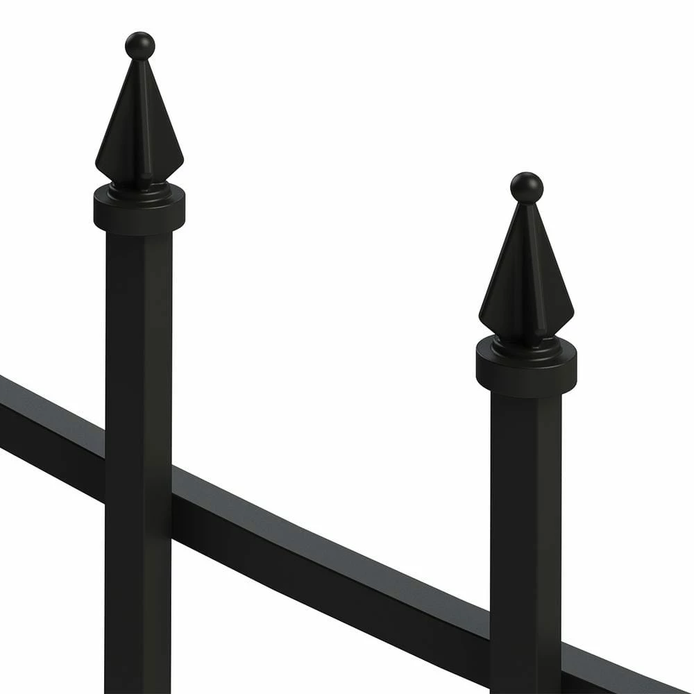Vigoro Beaumont No Dig 40.4 in. H x 53.7 in. W Black Steel Decorative Fence Gate 6 Vigoro Beaumont No Dig 40.4 in. H x 53.7 in. W Black Steel Decorative Fence Gate - Image 4