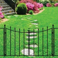 Vigoro Empire/Westbrook 28 in. Black Steel Decorative Fence Gate 18 Vigoro Empire/Westbrook 28 in. Black Steel Decorative Fence Gate -VIGORO Sales black vigoro garden fencing 860350 c3 1000