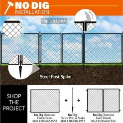 Vigoro Beaumont 53.3 in. x 3 in. x 3 in. Black Steel Fence Post and Stake -VIGORO Sales black vigoro garden fencing 860367 44 1000