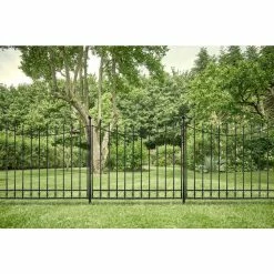 Vigoro Beaumont 53.3 in. x 3 in. x 3 in. Black Steel Fence Post and Stake (5-Pack) -VIGORO Sales black vigoro garden fencing 860367 5pk 4f 1000