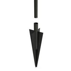 Vigoro Beaumont 53.3 in. x 3 in. x 3 in. Black Steel Fence Post and Stake (5-Pack) -VIGORO Sales black vigoro garden fencing 860367 5pk a0 1000