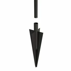 Vigoro Beaumont 53.3 in. x 3 in. x 3 in. Black Steel Fence Post and Stake -VIGORO Sales black vigoro garden fencing 860367 a0 1000