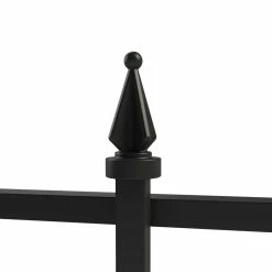 Vigoro Empire 30 in. x 36 in. Black Steel Fence Panel -VIGORO Sales black vigoro garden fencing 860374 1d 1000