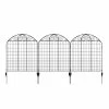 Vigoro Rockdale 43.8 in. Black Steel Fence Panel (3-Pack) -VIGORO Sales black vigoro garden fencing 860404 64 1000