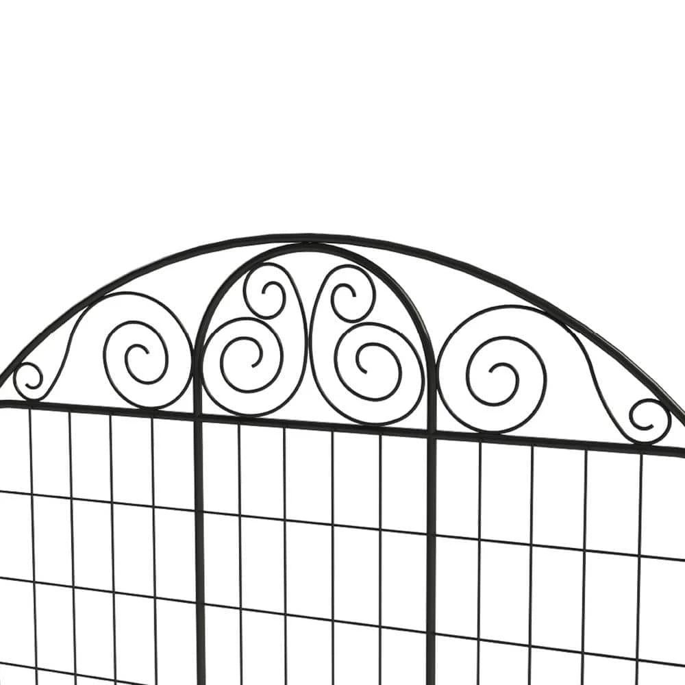 Vigoro Rockdale 43.8 in. Black Steel Fence Panel (6-Pack) 7 Vigoro Rockdale 43.8 in. Black Steel Fence Panel (6-Pack) - Image 5