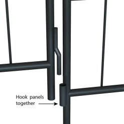 Vigoro Rockdale 43.8 in. Black Steel Fence Panel (6-Pack) 18 Vigoro Rockdale 43.8 in. Black Steel Fence Panel (6-Pack) -VIGORO Sales black vigoro garden fencing 860404 6pk 66 1000
