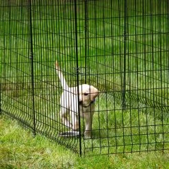 Vigoro 44 in. H x 36 in. W Steel Multi-Purpose No Dig Black Fence Panel (6-Pack) -VIGORO Sales black vigoro garden fencing 860411 6pk c3 1000