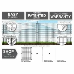 Vigoro 56 in. H Steel Multi-Purpose Black Fence Post (7-Pack) -VIGORO Sales black vigoro garden fencing 860428 7pk 1d 1000