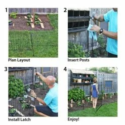 Vigoro 49 in. H Steel No Dig Multi-Purpose Black Latch -VIGORO Sales black vigoro garden fencing 860435 c3 1000