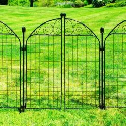 Vigoro Rockdale 41.9 in. Black Steel Fence Gate -VIGORO Sales black vigoro garden fencing 860442 4f 1000