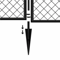 Vigoro 37.3 in. H x 51 in. W Steel Diamond Mesh Garden Fence Panel 23 Vigoro 37.3 in. H x 51 in. W Steel Diamond Mesh Garden Fence Panel -VIGORO Sales black vigoro garden fencing 860640 4f 1000