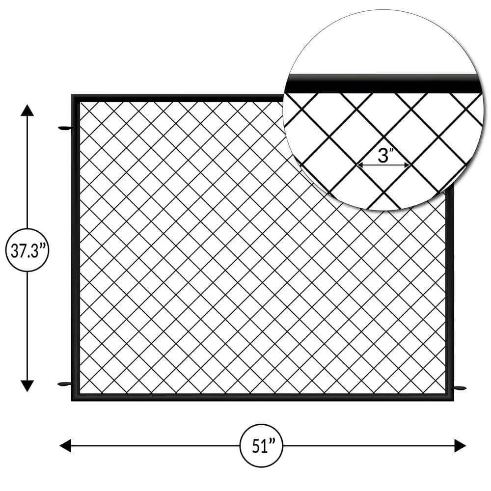 Vigoro 37.3 in. H x 51 in. W Steel Diamond Mesh Garden Fence Panel 4 Vigoro 37.3 in. H x 51 in. W Steel Diamond Mesh Garden Fence Panel - Image 2