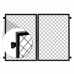 Vigoro 37.3 in. H x 50.2 in. W Steel Diamond Mesh Garden Fence Gate 23 Vigoro 37.3 in. H x 50.2 in. W Steel Diamond Mesh Garden Fence Gate -VIGORO Sales black vigoro garden fencing 860657 31 1000