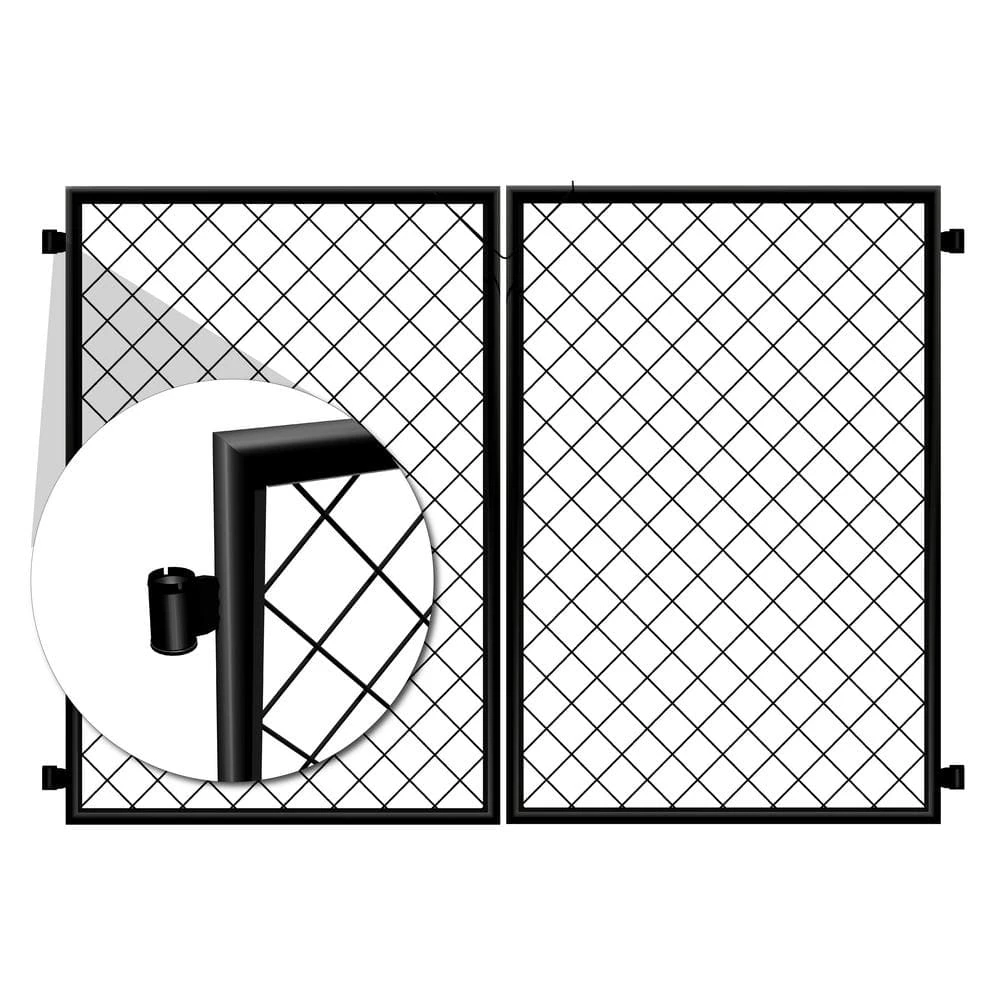 Vigoro 37.3 in. H x 50.2 in. W Steel Diamond Mesh Garden Fence Gate 13 Vigoro 37.3 in. H x 50.2 in. W Steel Diamond Mesh Garden Fence Gate - Image 11