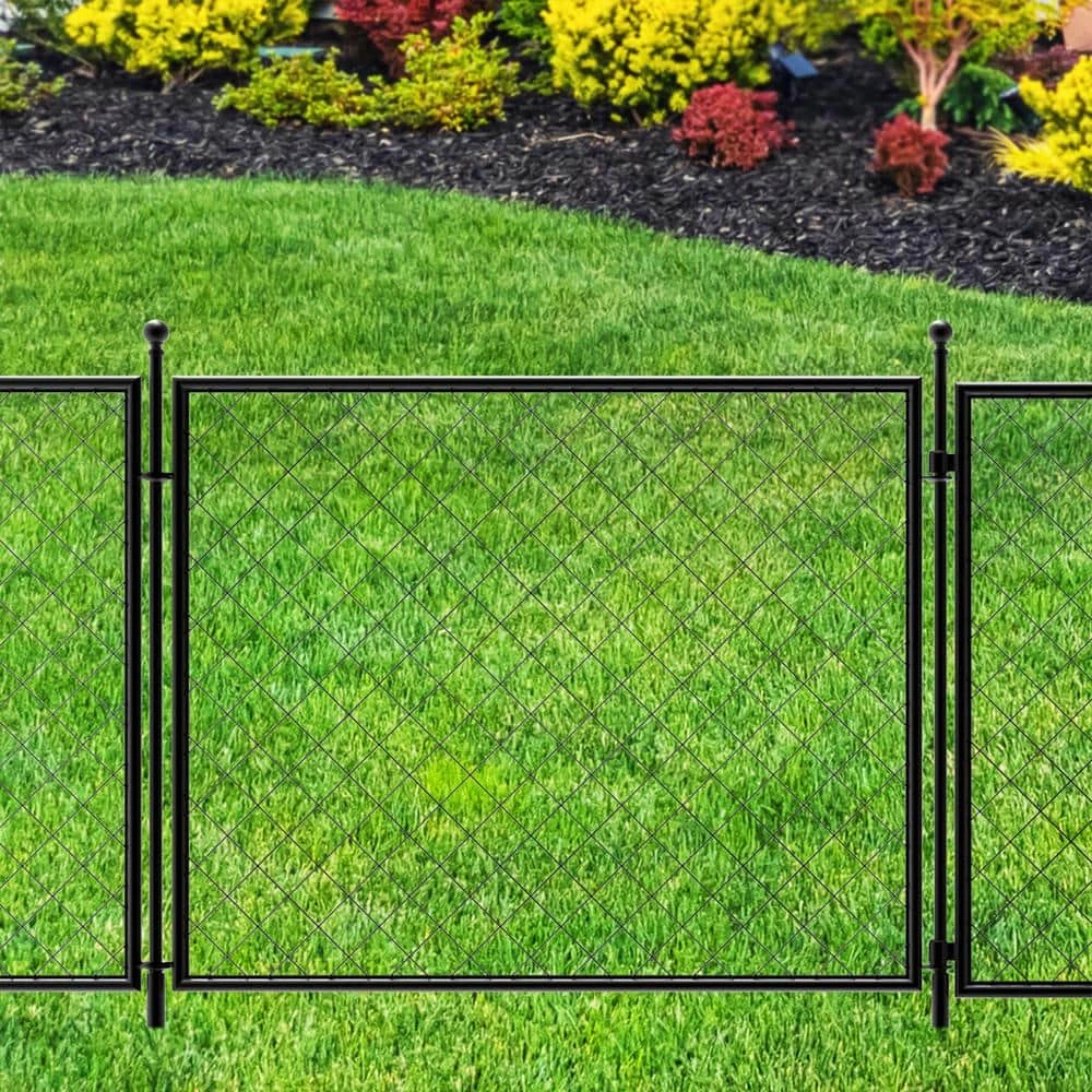 Vigoro 37.3 in. H x 50.2 in. W Steel Diamond Mesh Garden Fence Gate 11 Vigoro 37.3 in. H x 50.2 in. W Steel Diamond Mesh Garden Fence Gate - Image 9