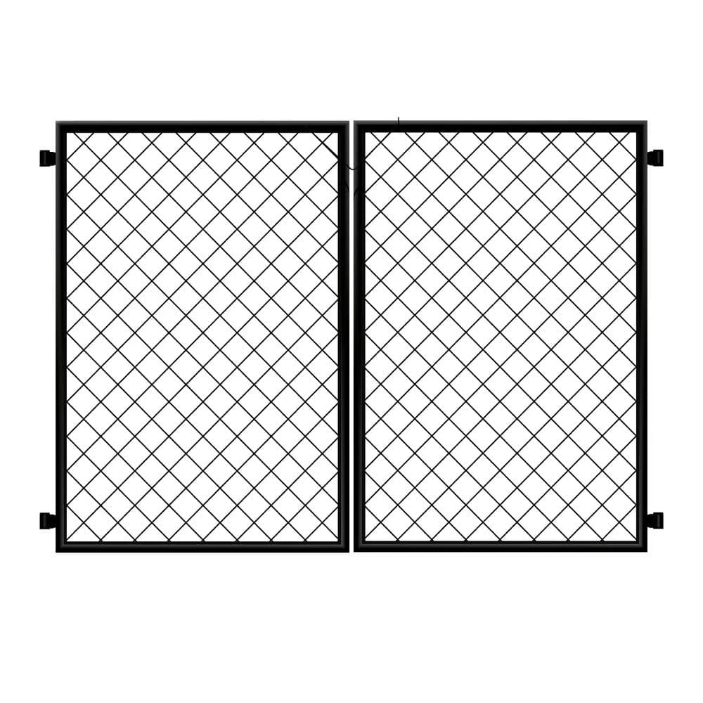 Vigoro 37.3 in. H x 50.2 in. W Steel Diamond Mesh Garden Fence Gate 3 Vigoro 37.3 in. H x 50.2 in. W Steel Diamond Mesh Garden Fence Gate