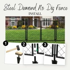 Vigoro 37.3 in. H x 50.2 in. W Steel Diamond Mesh Garden Fence Gate 22 Vigoro 37.3 in. H x 50.2 in. W Steel Diamond Mesh Garden Fence Gate -VIGORO Sales black vigoro garden fencing 860657 fa 1000