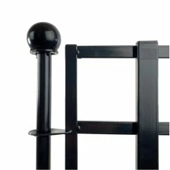 Vigoro 37.2 in. H x 42.87 in. W Steel 3-Rail Garden Fence Panel -VIGORO Sales black vigoro garden fencing 860701 c3 1000