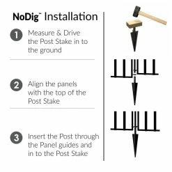 Vigoro 37.2 in. H x 55.7 in. W Steel 3-Rail Garden Fence Gate -VIGORO Sales black vigoro garden fencing 860718 66 1000