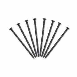 Vigoro 8 in. Black Plastic-Nylon Spiral Anchoring Spikes (8-Pack) -VIGORO Sales black vigoro plastic edging 1985 hd 40 1000