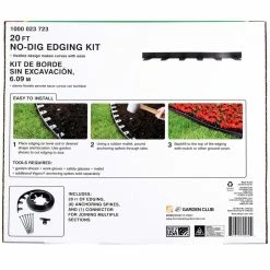 Vigoro 20 ft. No-Dig Landscape Plastic Edging Kit -VIGORO Sales black vigoro plastic edging 3001 20hd 6 4f 1000