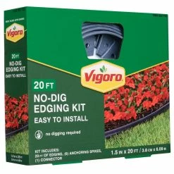 Vigoro 20 ft. No-Dig Landscape Plastic Edging Kit -VIGORO Sales black vigoro plastic edging 3001 20hd 6 c3 1000