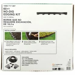 Vigoro 60 ft. No-Dig Landscape Plastic Edging Kit 14 Vigoro 60 ft. No-Dig Landscape Plastic Edging Kit -VIGORO Sales black vigoro plastic edging 3001 60hd 3 40 1000