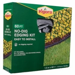 Vigoro 60 ft. No-Dig Landscape Plastic Edging Kit 15 Vigoro 60 ft. No-Dig Landscape Plastic Edging Kit -VIGORO Sales black vigoro plastic edging 3001 60hd 3 a0 1000