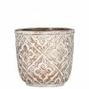 SULLIVANS Brown Cement Patterned Round Pot -VIGORO Sales brown sullivans plant pots cmt1112 64 1000