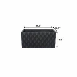 KANTE 31.5 in. L Rectangular Burnished Black Concrete/Fiberglass Indoor Outdoor Elegant Retro Planter 11 KANTE 31.5 in. L Rectangular Burnished Black Concrete/Fiberglass Indoor Outdoor Elegant Retro Planter -VIGORO Sales burnished black kante plant pots osf0203b c70221 44 1000