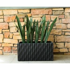 KANTE 31.5 in. L Rectangular Burnished Black Concrete/Fiberglass Indoor Outdoor Elegant Retro Planter 9 KANTE 31.5 in. L Rectangular Burnished Black Concrete/Fiberglass Indoor Outdoor Elegant Retro Planter -VIGORO Sales burnished black kante plant pots osf0203b c70221 4f 1000