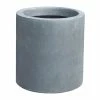 KANTE 9.8 in. W Round Charcoal Lightweight Concrete/Fiberglass Indoor Outdoor Elegant Planter -VIGORO Sales charcoal kante plant pots osc0119a c60121 64 1000