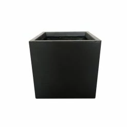 KANTE 12 in. H Square Charcoal Concrete/Fiberglass Indoor Outdoor Elegant Planter -VIGORO Sales charcoal kante plant pots osf0001b c60121 c3 1000