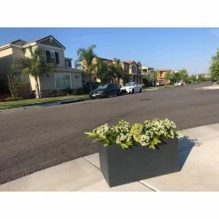 KANTE 23 in. L Rectangular Charcoal Concrete/Fiberglass Indoor Outdoor Elegant Planter 13 KANTE 23 in. L Rectangular Charcoal Concrete/Fiberglass Indoor Outdoor Elegant Planter -VIGORO Sales charcoal kante plant pots osf0104a c60121 4f 1000