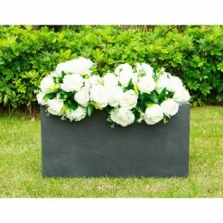 KANTE 23 in. L Rectangular Charcoal Concrete/Fiberglass Indoor Outdoor Elegant Planter 17 KANTE 23 in. L Rectangular Charcoal Concrete/Fiberglass Indoor Outdoor Elegant Planter -VIGORO Sales charcoal kante plant pots osf0104a c60121 76 1000