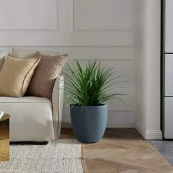 KANTE 9 in. H Charcoal Concrete and Fiberglass Round Bowl Planter, Outdoor Indoor Large Planters Pots with Drainage -VIGORO Sales charcoal kante plant pots rc0050a c60121 44 1000