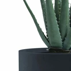 KANTE 13.39 in. x 23.62 in. Round Charcoal Finish Lightweight Concrete and Fiberglass Indoor Outdoor Planter w/Drainage Hole -VIGORO Sales charcoal kante plant pots rc0099a c60121 1f 1000