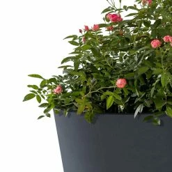 KANTE 20.9", 17.7", 15" & 12.6"H Cylindrical Charcoal Finish Lightweight Concrete Modern Planters Set of 4, Outdoor Indoor -VIGORO Sales charcoal kante plant pots rc0154bcde c60121 fa 1000