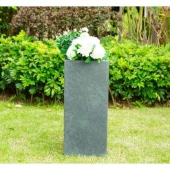KANTE 28 in. Tall Charcoal Lightweight Concrete Rectangle Modern Outdoor Planter 11 KANTE 28 in. Tall Charcoal Lightweight Concrete Rectangle Modern Outdoor Planter -VIGORO Sales charcoal kante plant pots rf0002c c60121 1f 1000