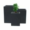 KANTE 19", 16" and 13"H Charcoal Finish Concrete Tall Square Set of 3, Outdoor Indoor Lightweight Planters w/ Drainage Hole -VIGORO Sales charcoal kante plant pots rf0007abc c60121 64 1000